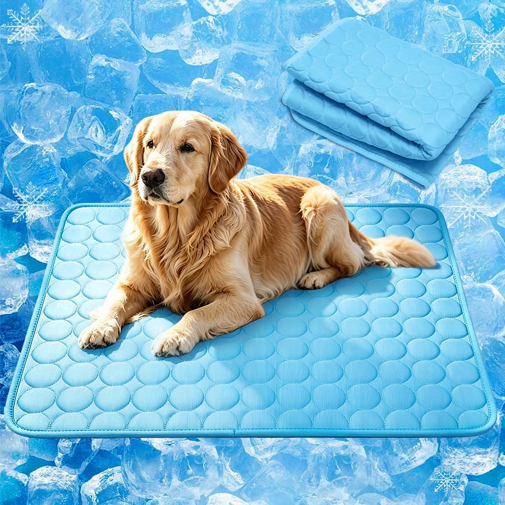Dog Cooling Mat 2026 Upgraded Arc-Chill Cooling Dog Bed Mat, Washable Pet Cooling Pad (Q-Max>0.4) Cooling Mat for Dogs & Cats Indoor & Outdoor Car Seats (Blue, 40X28 In)
