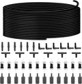 Aquarium Air Pump Accessories Set-9.84/26.25/101.71 Feet Aquarium Airline Tubing Hose,Check Valves,Air Stones and Connectors of I,L,T Shape (101.71Feet Hose 12Stone 12Check Valve 18Connector)