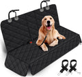 Waterproof Dog Car Seat Cover - Non-Slip Back Seat Protector for Most Cars, Trucks, and SUVs with Middle Armrest - Black